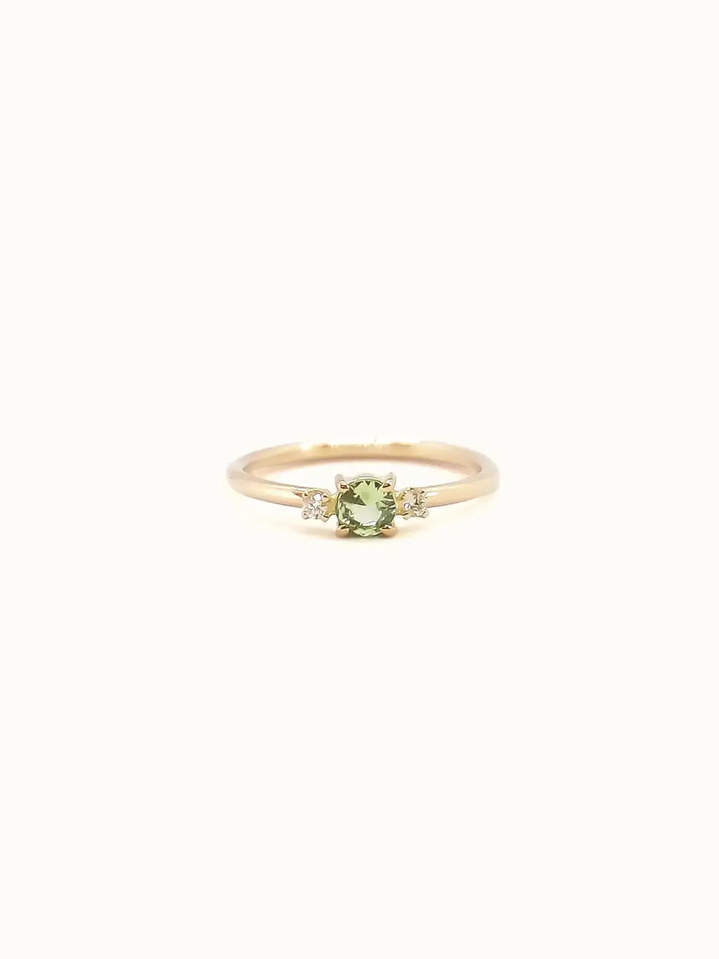 light green sapphire ring